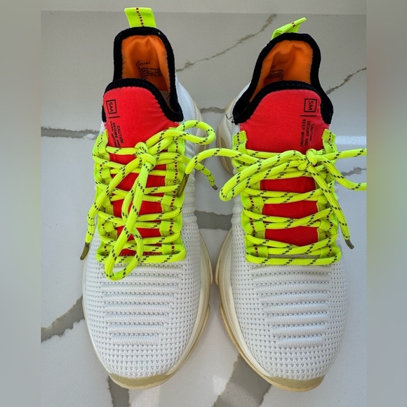 Steve Madden Mac White Multi Sneakers - Sz 7 - Picture 4 of 12